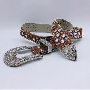 BHW CW - GORGEOUS BROWN LEATHER BELT SZ LARGE